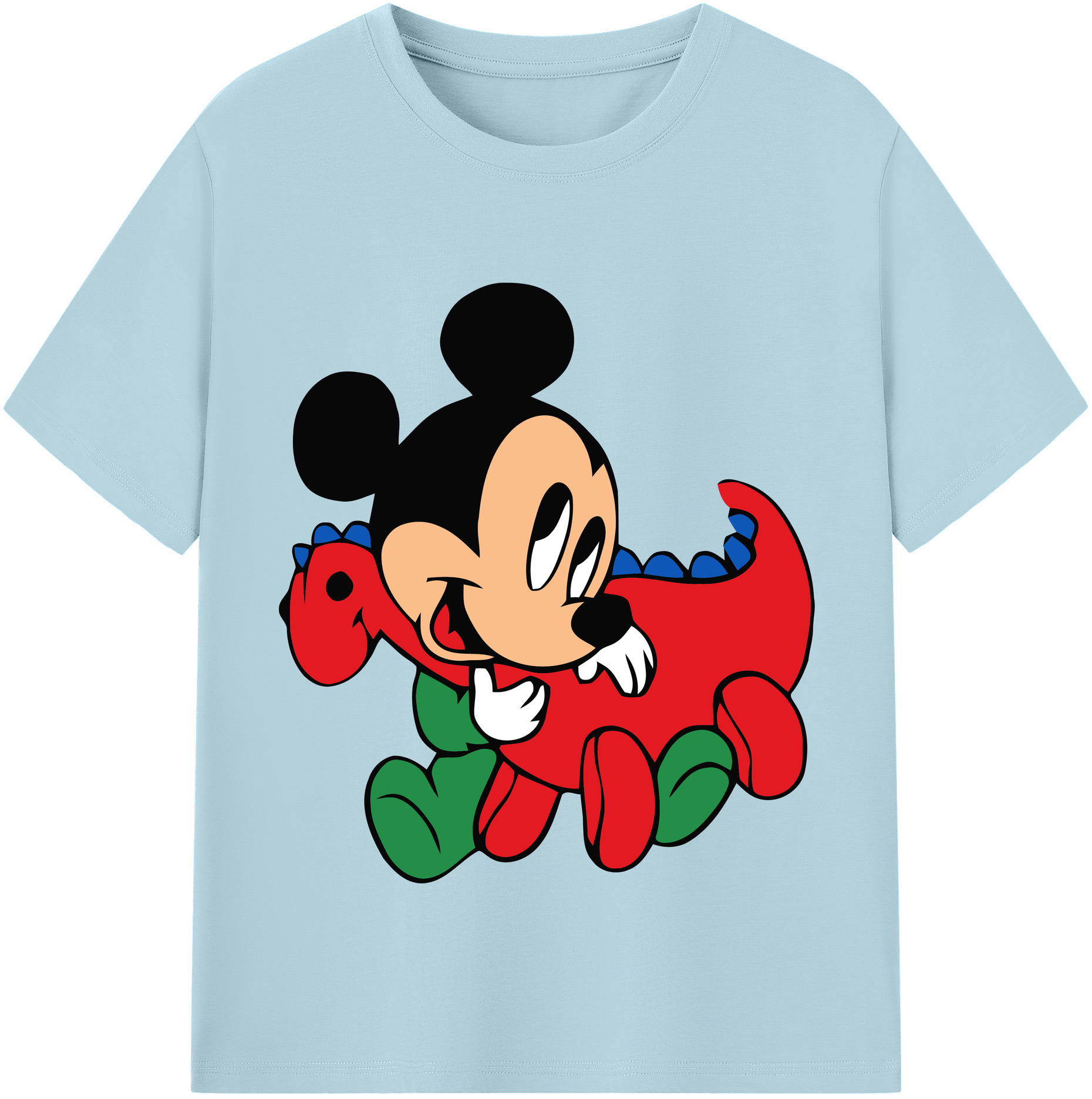 （画像用） ミッキーマウス Mickey Mouse 綿100％半袖Tシャツ（フロントプリント）